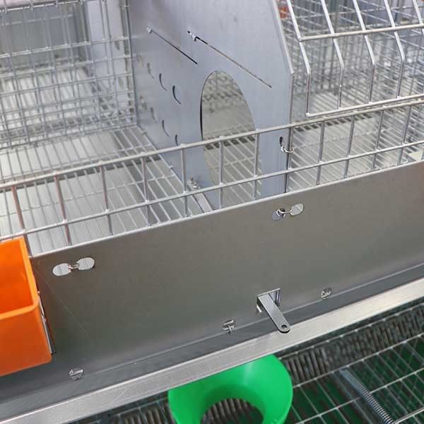 24 λειτουργούν κλουβί δύο αγροτικών κουνελιών μπαταριών κυττάρων εύκολος καθαρισμός σειρών ανθεκτικός